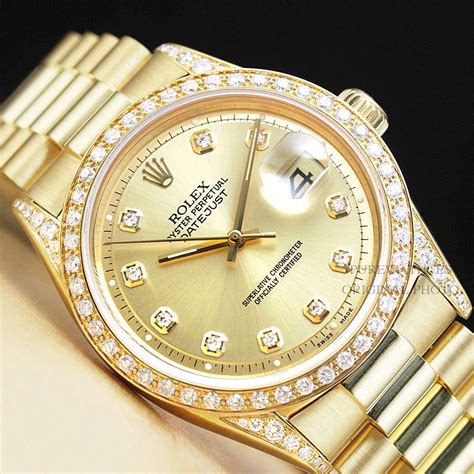 men's solid gold rolex|18k gold Rolex men's watch.